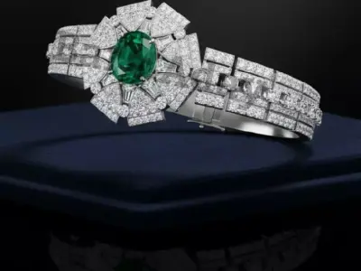 Royal Emerald Flower  3D print model