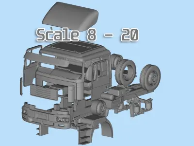 3d printer files F2000 truck trailer German Truck COE 3D print model