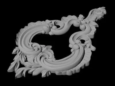 Central decor ornament for furniture 3D model 911