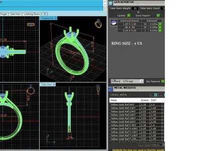 Solitaire ring model 3D print model 5