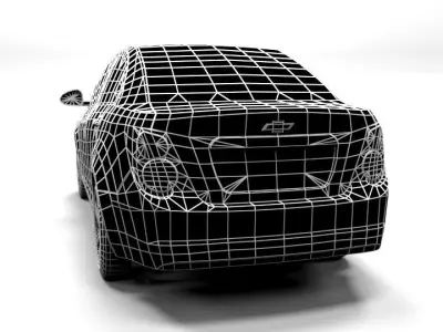 CHEVROLET AVEO SONIC SEDAN LOWPOLY Low-poly 3D model