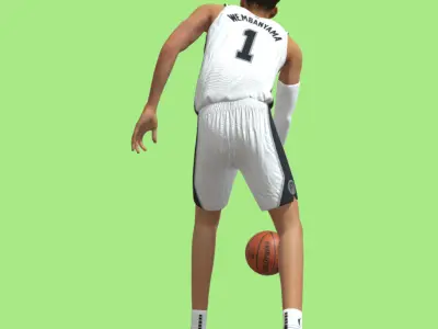 3D Rigged Victor Wembanyama Spurs NBA 3D model