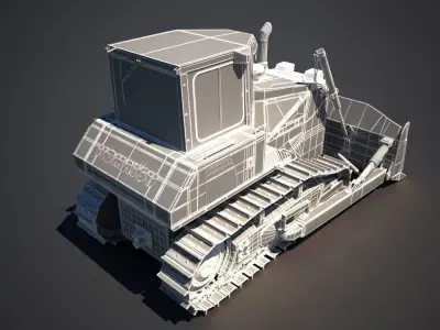 bulldozer komatsu 65ex 3D model