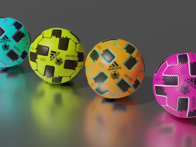 Uniforia 2020 - Official Euro Cup Match Ball - Adidas Low-poly 3D model