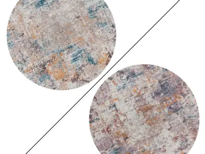 Round Rug Set 42 3D model