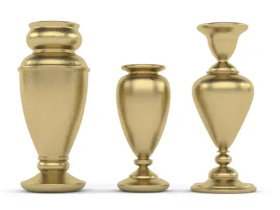 Antique Golden Vase 3D model purchase