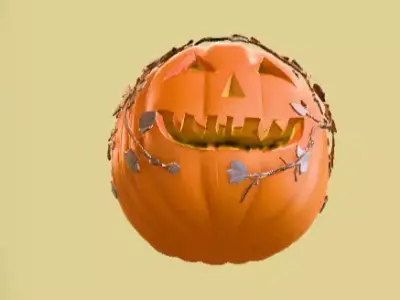 Jack-o-Lantern Lantern 3D Print Model Decorative Pumpkin  Low-poly 3D model
