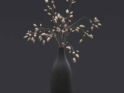3D Dried Grass Flowers II 3D model