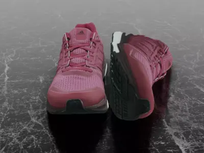 ADIDAS 3D SHOES - RED - SUPERNOVA Low-poly 3D model