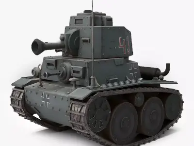 Meng German Light Panzer 38T World War Toons Low-poly 3D model