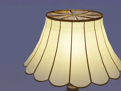 Night Lamp with scalloped lamp shade 3D model