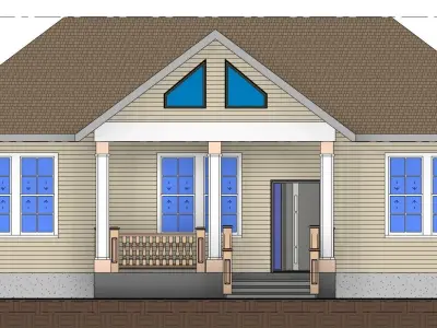 3 Bedroom House Model 3D model