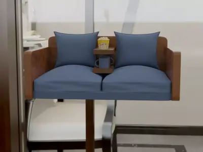MY MODEL OF SOFA Low-poly 3D model