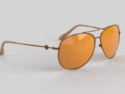 Carmel Eyewear Glasses Low-poly 3D model