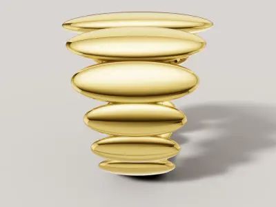 Oval Ring 3D print model C75 3D print model