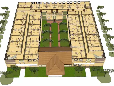 Apartment building 3D model