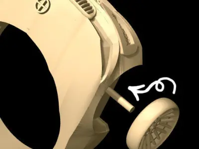 Sport Car ring 3D print model