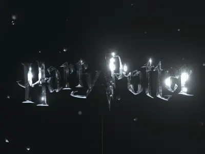 Harry Potter - 3D Title - FREE Free low-poly 3D model