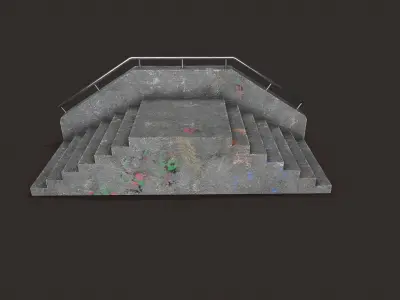 Skate ramp6 Low-poly 3D model