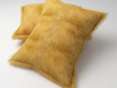 Fluffy Pillows for bedroom  living room decor  and car cushion  3D model