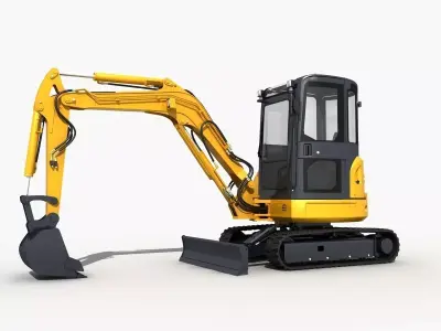 Mini Excavator 3D model
