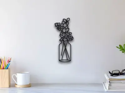 Flower Wall Art 3D print model buy