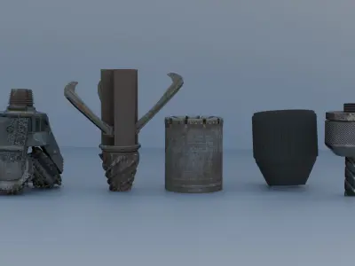 Surface Top Hammer Drill 3D model