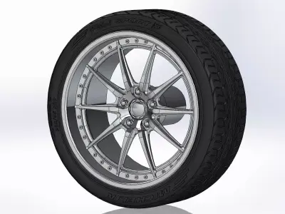 Wheels Schott Vulcan PT 20inch for scale model 3D print model