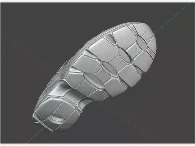 Womens Hydro Sport Aqua Sneakers 3d model Low-poly 3D model