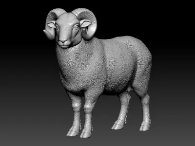 Sheep model - Goat statue urban vibes 3D print model