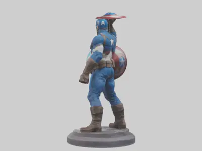 Captain America statue model 3D model