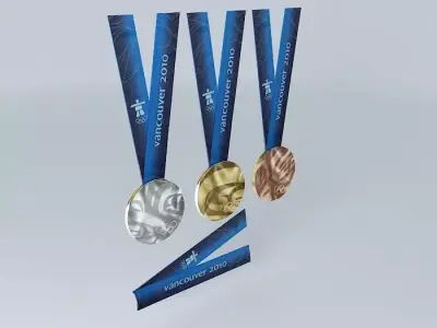 Vancouver 2010 Olympic Medals 3D model