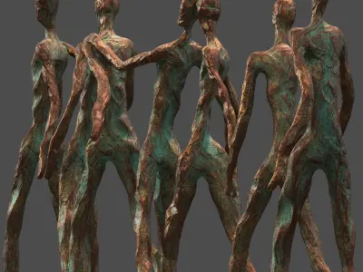 Abstract Family Camaraderie Decorative Showpiece Ornament 3D model