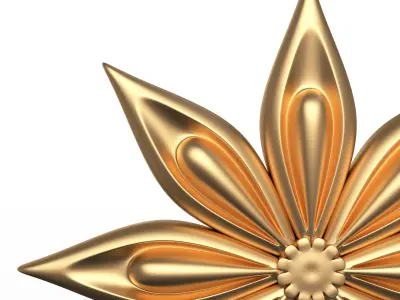 Rosette Carved Decoration CNC 011 Low-poly 3D model