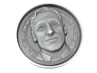 Francesco Totti Footballer Medallion 3D print model