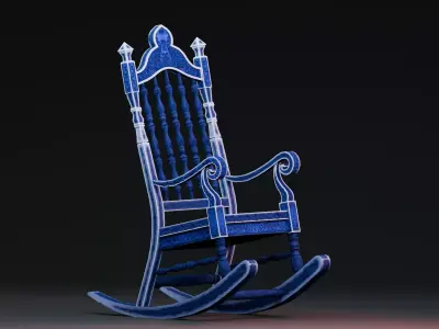 Stylized Halloween Props - Haunted Chair Low-poly 3D model