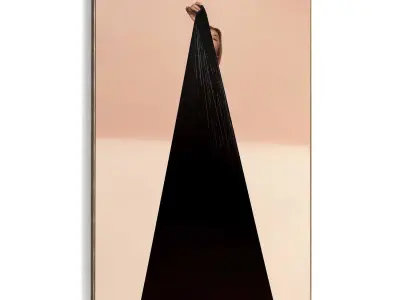 Plaster Two Photo Frame 445 Low-poly 3D model