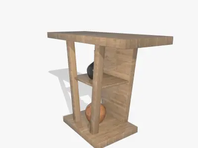 Table with Vases 3D model