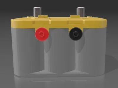 Optima Style battery for scale autos and dioramas  3D print model