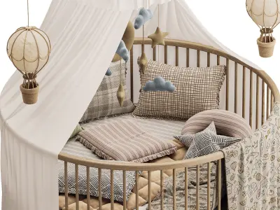 Baby bed 5 3D model