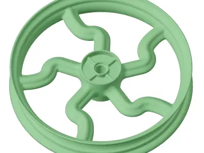 Plastic Bike Wheel Rim Toy 3D model
