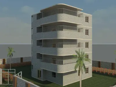 Resident Building 3D model 150m2 3D model