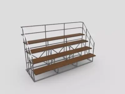 Bleacher Free low-poly 3D model