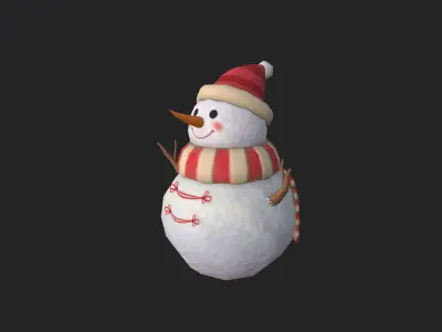 SnowMan 3D Model 001 Low-poly 3D model