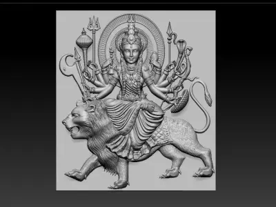 Durga mata 3D print model 3D print model