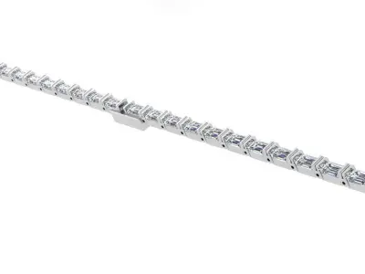 Emerald Diamond Bracelet 4482 3D print model