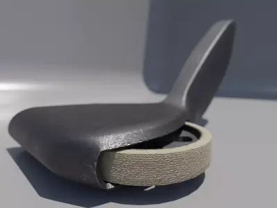 The Boring company - Retractable wheel gear  Low-poly 3D model