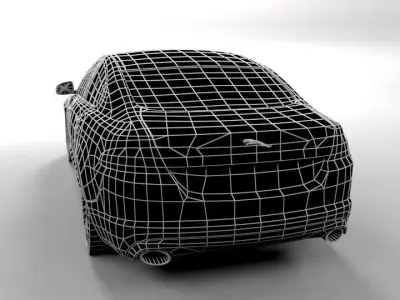 JAGUAR XF LOWPOLY Low-poly 3D model