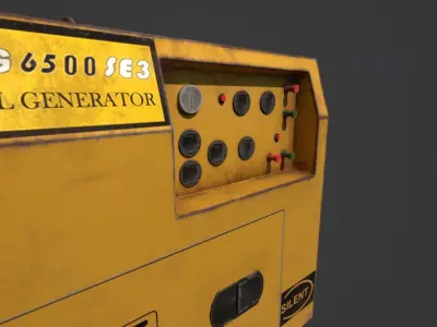 Silent Diesel Generator Low-poly 3D model