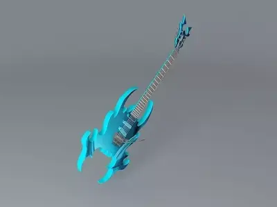 Sands Blue Diablo Guitar Free 3D model